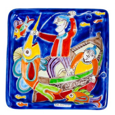 Piatto Quadrato 24x24 DS 35 Pescatori Piatto Quadrato 24x24 DS 35 Pescatori